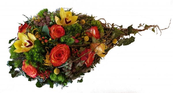 Blumengesteck Beerdigung ❧ Unsere Anteilnahme ❧