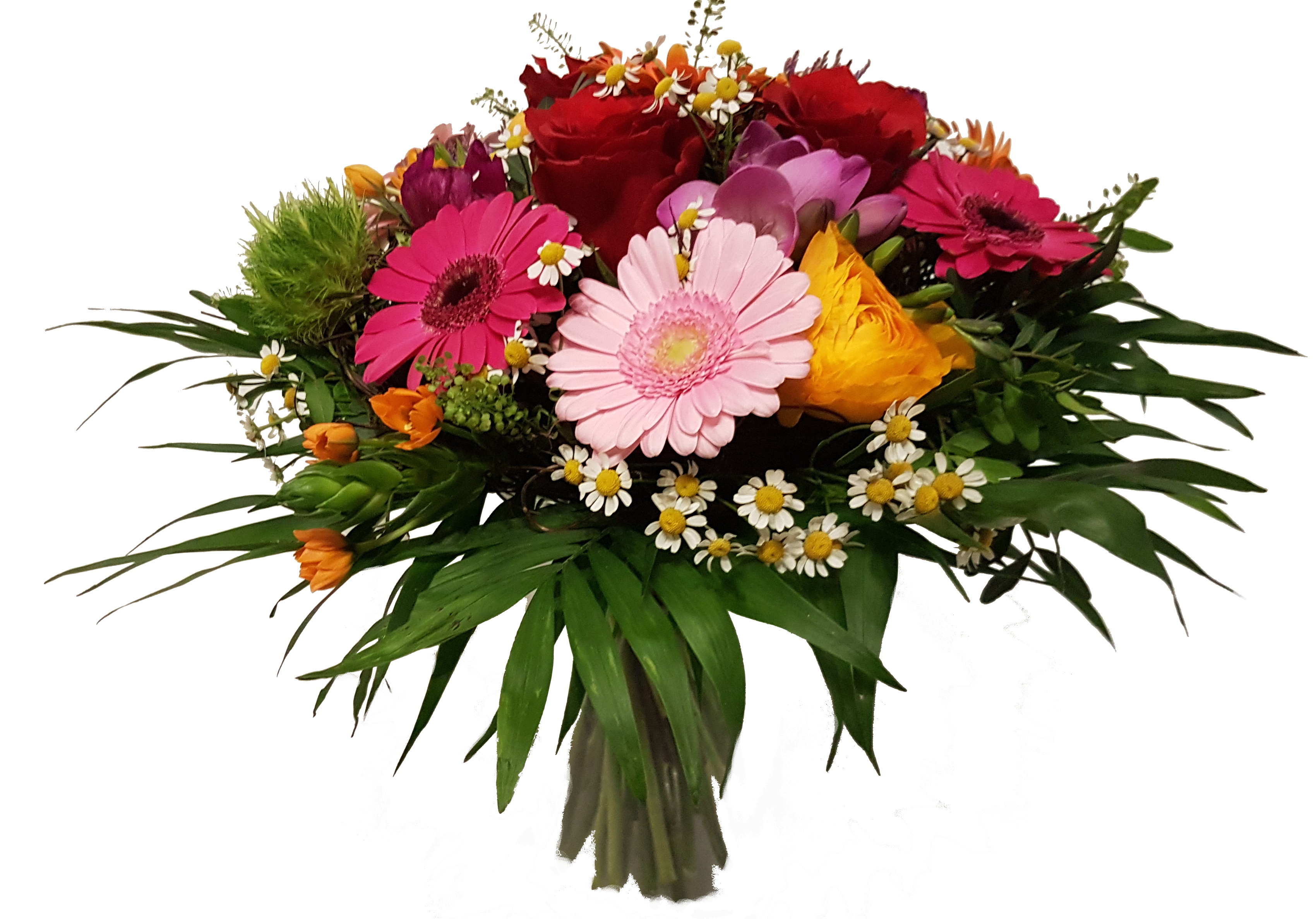 Blumenstrauß mit Roten Rosen Liebelei im Frühling Frischer
